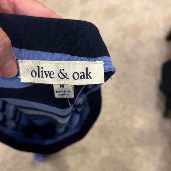 Olive and Oak blue striped long knit dress - Picture 3 of 5